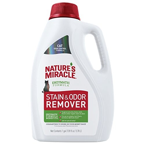 Book Cover Nature's Miracle Cat Stain and Odor Remover With New Odor Control Formula 32 Ounce Spray