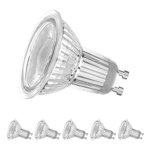 Book Cover LEDERA MR16 GU10 Dimmable LED Bulb, 5W(35W-50W Equivalent), 5000K Daylight White, Pack of 6