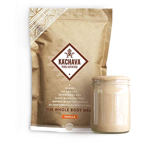 Book Cover Ka'Chava Meal Replacement Shake - A Blend of Organic Superfoods and Plant-Based Protein - The Ultimate All-In-One Whole Body Meal. (Vanilla) 900g Bag = 15 meals (60g serving size)
