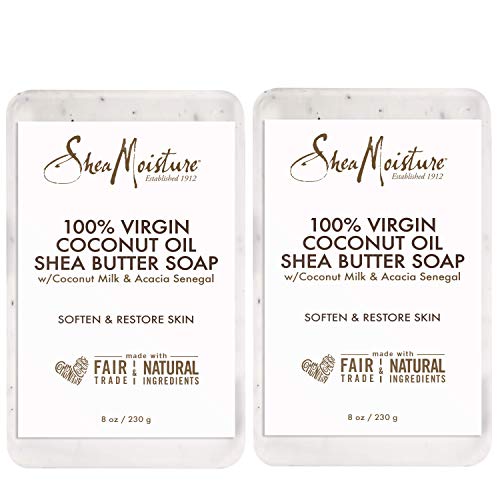 Book Cover Shea Moisture 100% Virgin Coconut Oil Shea Butter Soap, 8 Ounce (Pack of 2)