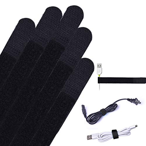 Book Cover Avantree Pack of 50 Reusable Cord Organizer Keeper Holder, Fastening Cable Ties Straps for Earbud Headphones Phones Electronics Electrical Computer PC Wire Wrap Management, Assorted 3 Size, Black