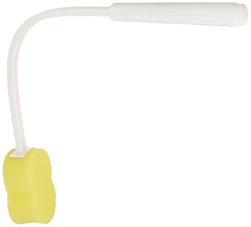 Book Cover Sammons Preston 57209 Ergonomic Handle Contour Sponge, Long Handled Extended Washer & Scrubber for The Shower & Bath, Angled Bathing Sponge on a Stick for Limited Mobility and Reach