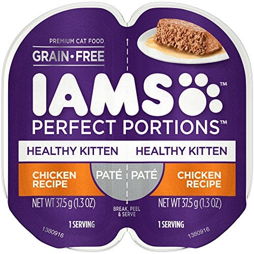 Book Cover Iams Perfect Portions Grain Free Kitten Wet Food Paté Chicken Recipe, (24) 2.6 Oz. Twin-Pack Trays