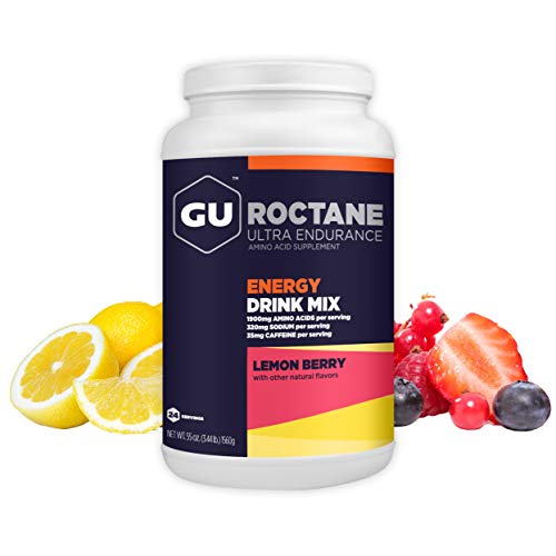 Book Cover GU Energy Roctane Ultra Endurance Energy Drink Mix, 3.44-Pound Jar, Lemon Berry