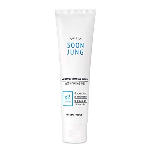 Book Cover ETUDE HOUSE SoonJung 2x Barrier Intensive Cream 60ml (Old Version)- Hypoallergenic Shea Butter Hydrating Facial Cream for Sensitive Skin, Panthenol and Madecassoside Heals Damaged Skin