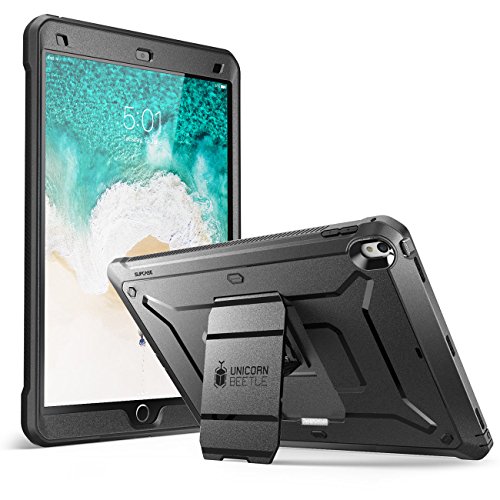 Book Cover SUPCASE Unicorn Beetle PRO Case for iPad Air 3 (2019) and iPad Pro 10.5'' (2017), Heavy Duty with Built-in Screen Protector Full-body Rugged Protective Case (Black)