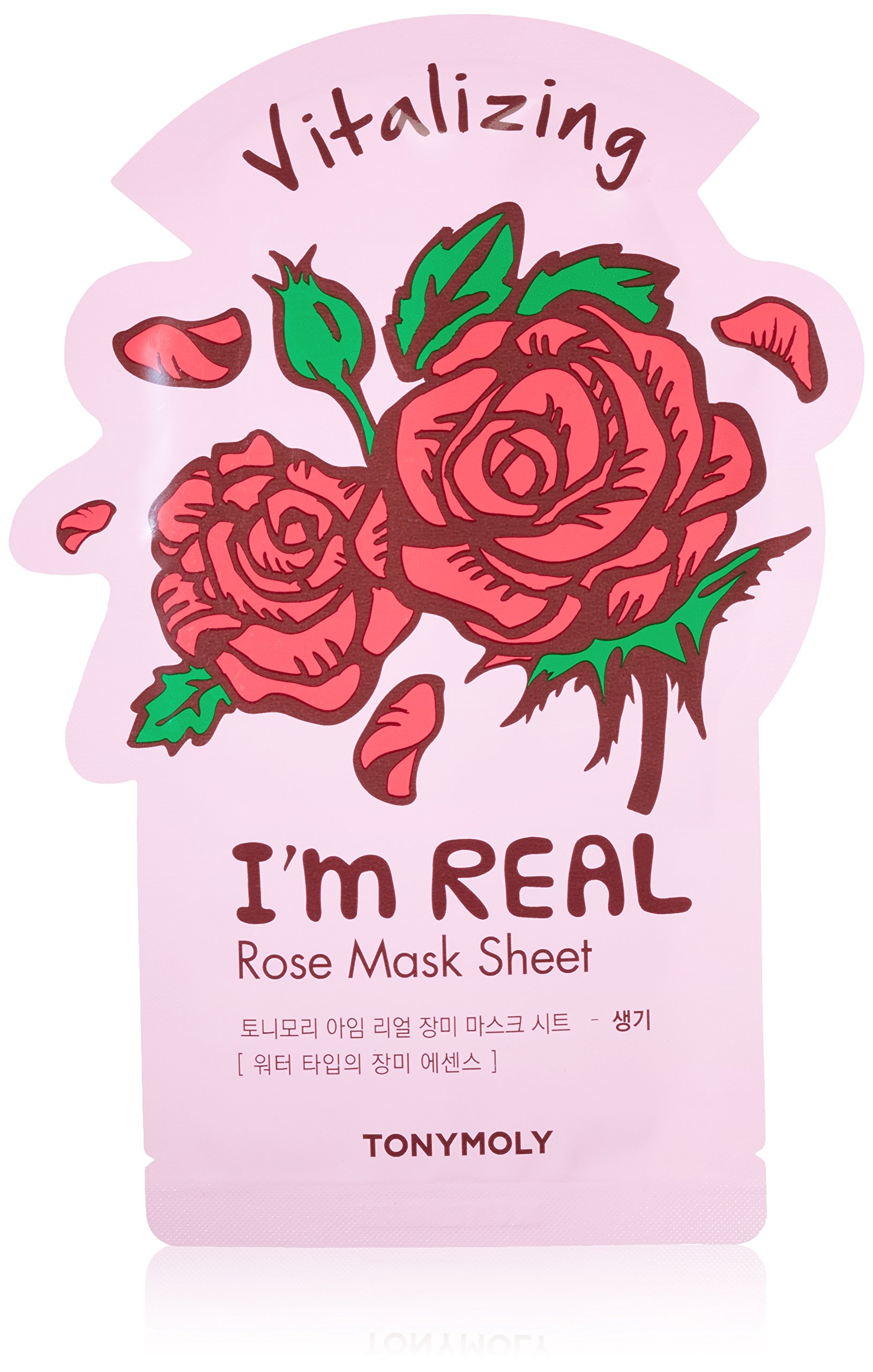 Book Cover TONYMOLY I'm Real Rose Hydrating Mask Sheet, Pack of 1