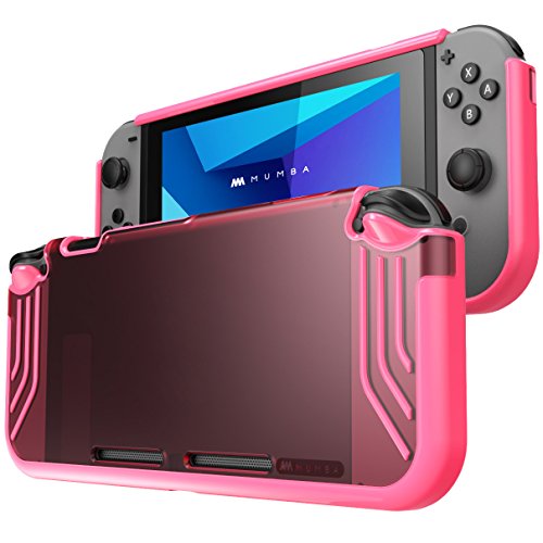 Book Cover Mumba case for Nintendo Switch, [Slimfit Series] Premium Slim Clear Hybrid Protective Case for Nintendo Switch 2017 Release (Pink)
