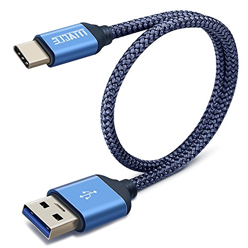 Book Cover TITACUTE USB Type C Cable 1FT USB 3.0 to USB-C Cable Short Durable Nylon Braided Cord Rapid Data Sync Type C Charging Cable Compatible with Samsung Galaxy S10 Plus S10e Note 8 Blue