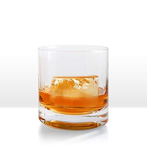 Book Cover Ambrosia Collection Zeus Whiskey Glasses, 10 oz Large Old Fashioned Glasses fits Ice Cubes 2.25 inch, 2 Pack