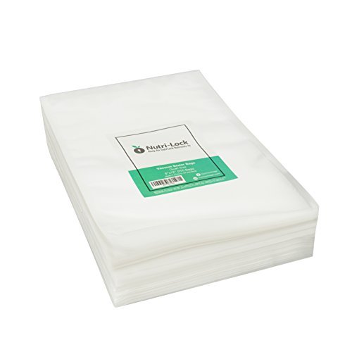 Book Cover Nutri-Lock Vacuum Sealer Bags. 200 Quart Bags 8x12 Inch. Commercial Grade Food Sealer Bags for FoodSaver, Sous Vide