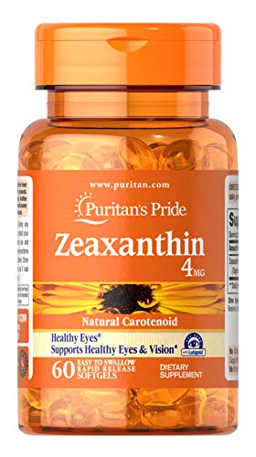 Book Cover Puritan's Pride Zeaxanthin 4 mg-60 Softgels