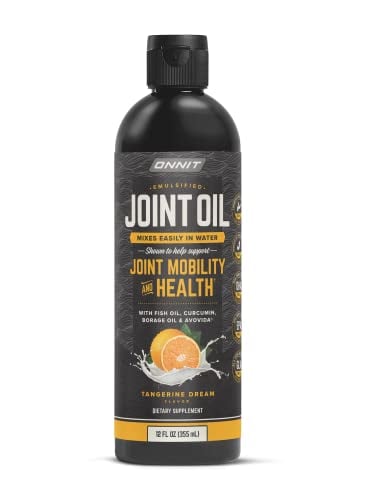 Book Cover Onnit Joint Oil: Emulsified Liquid Fish Oil to Support Joint Health and Mobility - Tangerine Flavor (12oz)