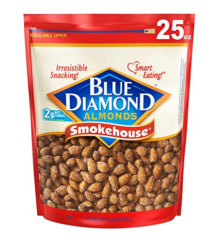 Book Cover Blue Diamond Almonds Smokehouse Flavored Snack Nuts, 25 Oz Resealable Bag (Pack of 1)