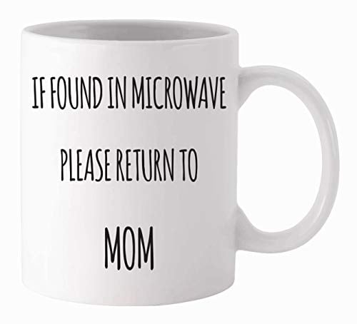 Book Cover Funny Coffee Mug 11oz - If Found In Microwave Please Return To Mom - Unique Gift Idea for Her - Present for Mom
