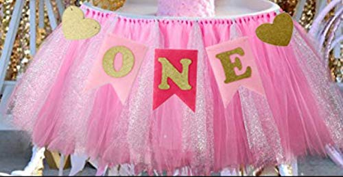 Book Cover 1st Birthday Girl Baby Tutu for High Chair Decoration and