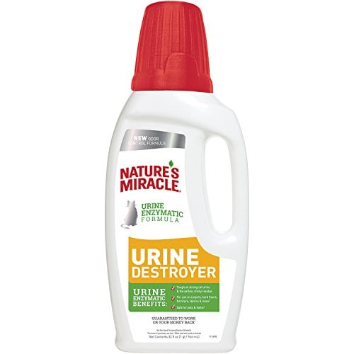 Book Cover Nature's Miracle Urine Destroyer - Cat Urine Enzyme Cleaner - Pour, 32 fl. oz.