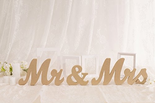Book Cover Huihuiyang Vintage Style Wooden Mr & Mrs Letters Sign DIY Decor for Wedding Decoration Table Decor Wedding Gift