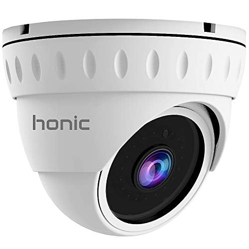 Book Cover Honic Clear Night Vision 2MP 90Â° Wide Angle (AHD TVI CVI 960H) Indoor Outdoor Dome CCTV Camera, 1080P Security IR Analog Camera, Waterproof Eyeball Cam for Surveillance
