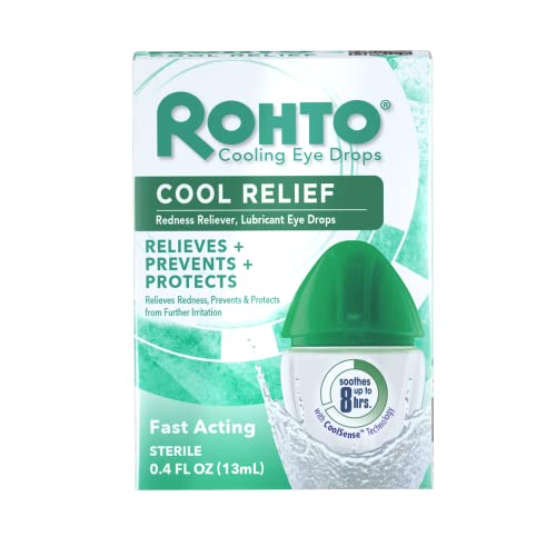 Book Cover Rohto Cool The Original Cooling Redness Relief Eye Drops,0.4 Fl Oz (Pack of 3)
