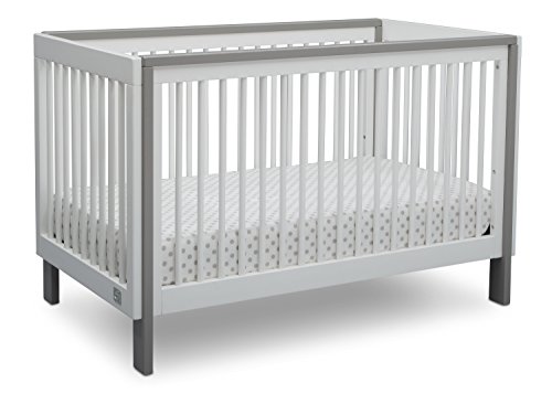 Book Cover Serta Fremont 3-in-1 Convertible Baby Crib, Bianca White with Grey