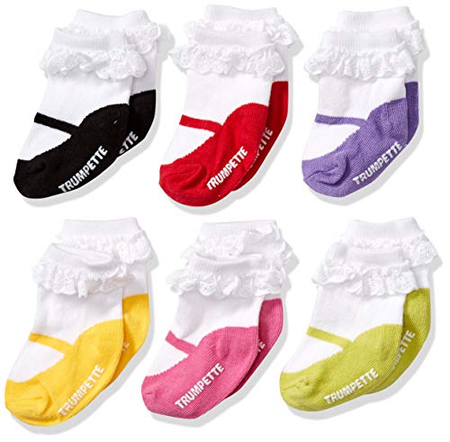Book Cover Trumpette Baby Girls Sock Set-6 Pairs