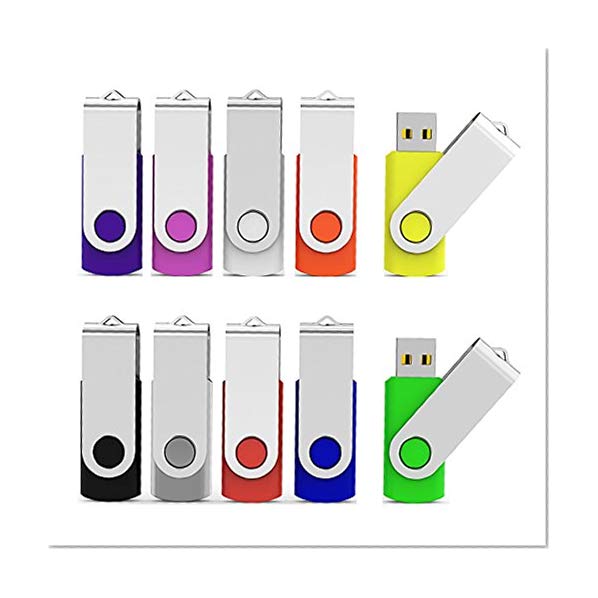 Book Cover Aiibe 8GB USB Flash Drive Colorful 8G Memory Stick Thumbdrives (Mix Colors : Black Blue Red Green Orange White Yellow Pink Purple Silver)