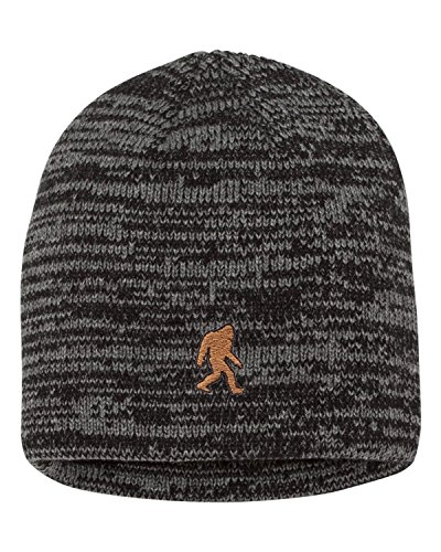 Book Cover Go All Out Adult Bigfoot Sasquatch Embroidered Marled Knit Beanie Cap