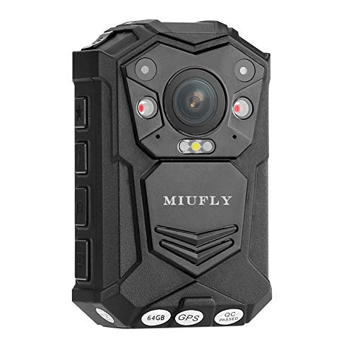 Book Cover MIUFLY 1296P FHD Body Camera with 2 Inch Display, GPS, Night Vision (64GB)