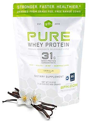 Book Cover Pure Whey Protein Powder Vanilla 2lb Bag
