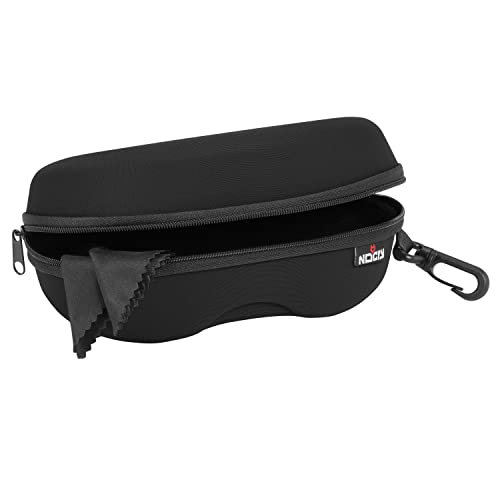 Book Cover NoCry Storage Case for Safety Glasses with Felt Lining, Reinforced Zipper and Handy Belt Clip