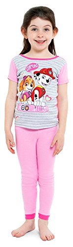 Book Cover Nickelodeon Girls' Little Snug Fit Cotton Pajamas, Paw Patrol-Cutie-pup Pink, 4
