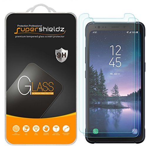 Book Cover Supershieldz [2-Pack] for Samsung Galaxy S8 Active (Not Fit for Galaxy S8 / S8 Plus Model) Tempered Glass Screen Protector, Anti-Scratch, Anti-Fingerprint, Bubble Free, Lifetime Replacement Warranty