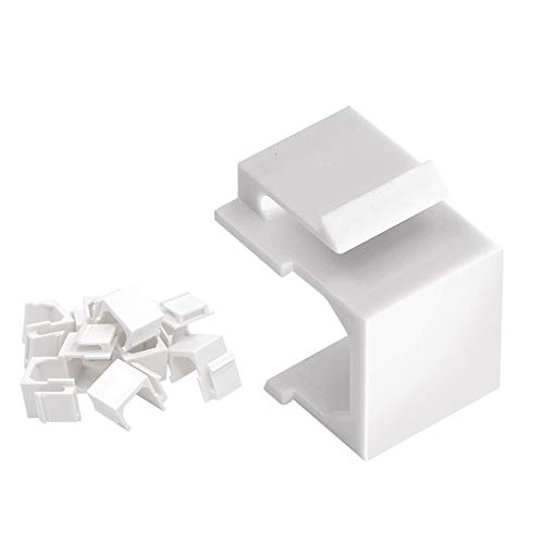 Book Cover VCE 30-Pack Blank Keystone Jack Inserts for Wallplate