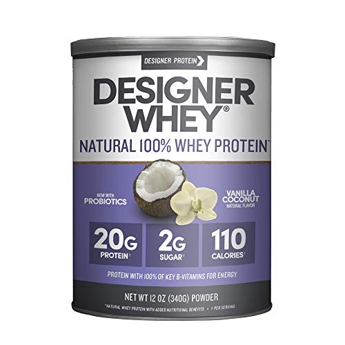 Book Cover Designer Whey Protein Powder, Vanilla Coconut, 12 Ounce, Non GMO, Made in the USA