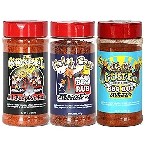 Book Cover Meat Church Holy Rub & Seasoning Sampler (Variety Pack of 3 w/ one each of The Holy Gospel, Holy Cow & The Gospel)