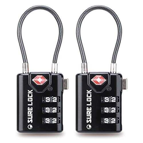 Book Cover TSA Compatible Travel Luggage Locks, Inspection Indicator, Easy Read Dials- 2 Pack