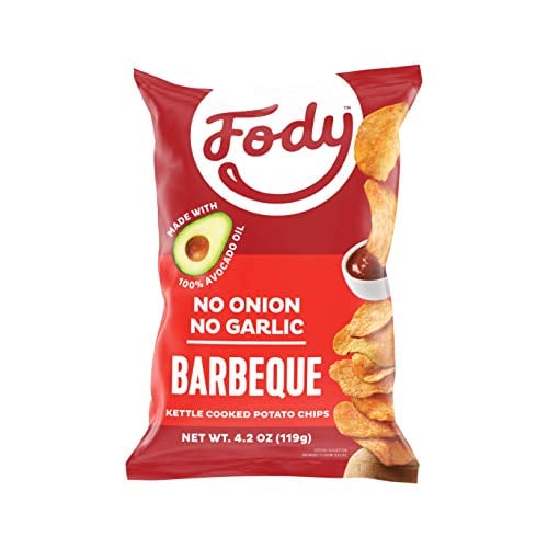Book Cover Fody Food Co, Kettle Cooked BBQ Chips, Made with Avocado Oil, Low FODMAP and Gut Friendly, Gluten and Lactose Free, Garlic and Onion Free