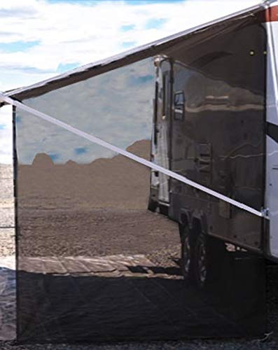 Book Cover Tentproinc RV Awning Side Shade 9'X7' - Black Mesh Screen Sunshade Complete Kits Camping Trailer Canopy UV Sun Blocker - 3 Years Lasting