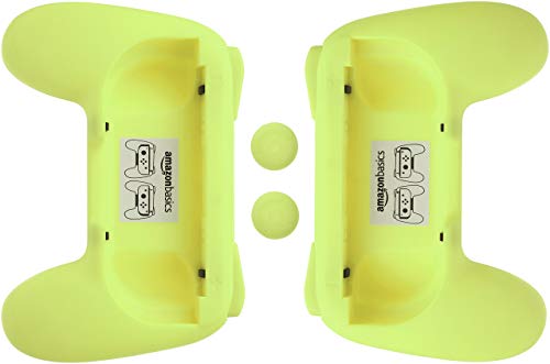 Book Cover Amazon Basics Grip Kit for Nintendo Switch Joy-Con Controllers - Yellow