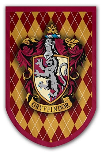 Book Cover Harry Potter Style Banner - Gryffindor Flag 37x24 in - Printed on Both Sides - Durable Enough for Outside Conditions - Perfect Barware Man Cave Gift - Unique HP Collectible Accessories