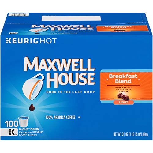 Book Cover Maxwell House Breakfast Blend Coffee, K-CUP Pods,100 count