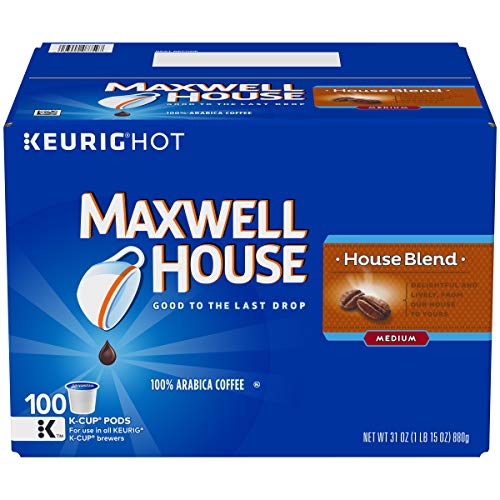 Book Cover Maxwell House House Blend Coffee K-Cup Pods, 100 Count