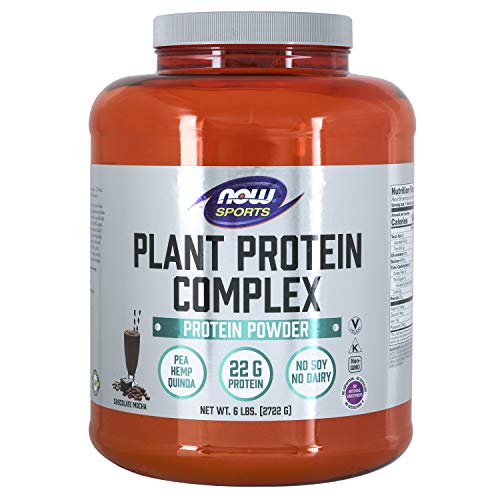 Book Cover NOW Sports Nutrition, Plant Protein Complex Powder 22 Grams, Chocolate Mocha, 6-Pound