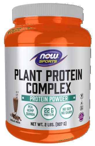 Book Cover NOW Sports Nutrition, Plant Protein Complex 22 Grams, Chocolate Mocha Powder, 2-Pound