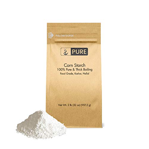 Book Cover Corn Starch (2 lb.) by Pure Organic Ingredients, Thickener For Sauces, Soup, & Gravy, Highest Quality, Kosher, USP & Food Grade, Vegan, Gluten-Free, Eco-Friendly (Also in 4 oz, 8 oz, 1 lb, & 3 lb)