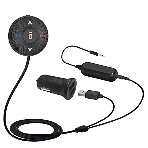 Book Cover Besign BK03 Bluetooth 4.1 Car Kit for Hands-Free Talking & Music Streaming, Bluetooth Audio Adapter, Music Receiver with Ground Loop Noise Isolater and Air Vent Clip for Car Audio System with 3.5mm Aux Input Jack