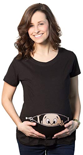 Book Cover Maternity Baby Peeking T Shirt Funny Pregnancy Tee for Expecting Mothers