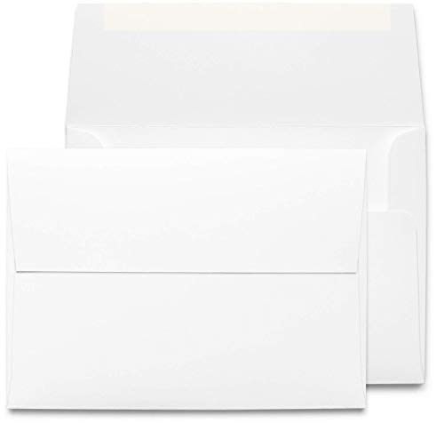 Book Cover Desktop Publishing Supplies 5x7 Envelopes - 100 Pack - Thick A7 Size (5.25 x 7.25 inch) with Bright White Vellum Finish - for Mailing Greeting Cards, Invitations, Postcards, Photos, Announcements