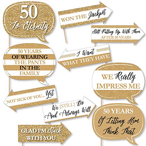 Book Cover Funny We Still Do - 50th Wedding Anniversary - Anniversary Party Photo Booth Props Kit - 10 Piece